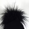 BLACK STOCKING HAT with Black Tibetan faux Fur Pom - Image 4